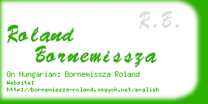 roland bornemissza business card